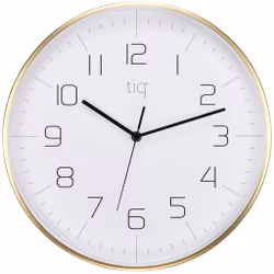 Tiq stilren design väggklocka med ram i guld, 34 cm - YH9735G