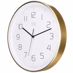Tiq stilren design väggklocka med ram i guld, 34 cm - YH9735G