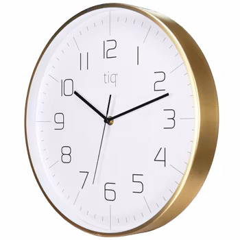 Tiq stilren design väggklocka med ram i guld, 34 cm - YH9735G