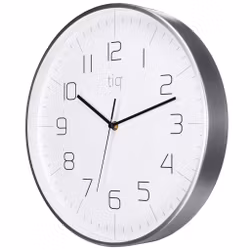 Tiq stilren design väggklocka med ram i silver, 34 cm - YH9735S