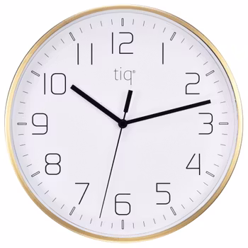 Tiq stilren design väggklocka med ram i guld, 25 cm - YH9746G