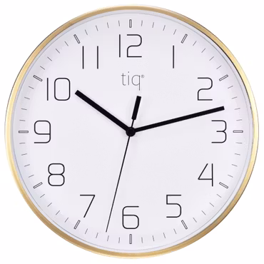 Tiq stilren design väggklocka med ram i guld, 25 cm - YH9746G