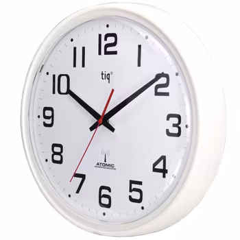 Tiq Väggklocka helt i plast, Radiokontrollerad, 34,8 cm - F6265R7RC