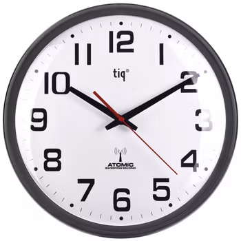 Tiq Väggklocka helt i plast, Radiokontrollerad, 34,8 cm - F6265R1RC