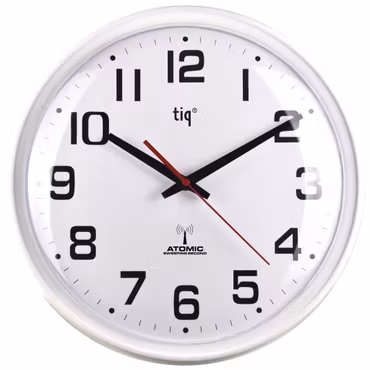 Tiq Väggklocka helt i plast, Radiokontrollerad, 34,8 cm - F6265R7RC