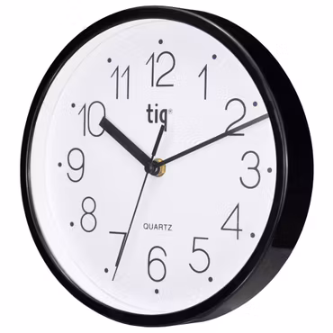Tiq väggklocka med ram i plast, 22,5 cm - W99151