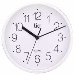 Tiq väggklocka med ram i plast, 22,5 cm - W99157