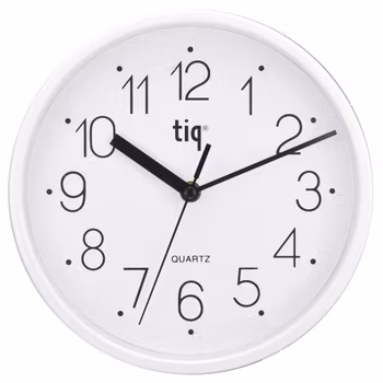 Tiq väggklocka med ram i plast, 22,5 cm - W99157