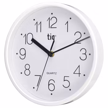 Tiq väggklocka med ram i plast, 22,5 cm - W99157