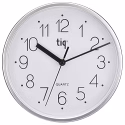 Tiq väggklocka med ram i plast, 22,5 cm - W99158