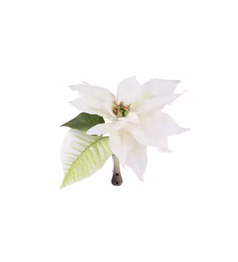 Vit julstjärna med clips