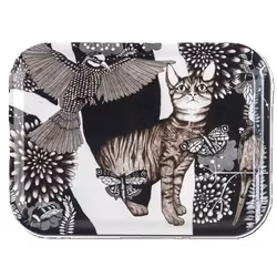 Bricka 27 x 20 cm ”Katten” Nadja Wedin