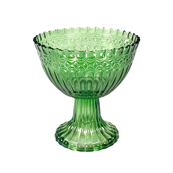 Grön skål av glas