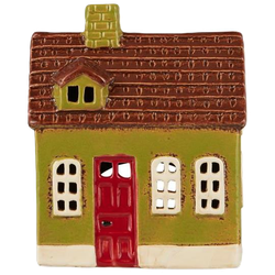 Ljuslykta hus grönt