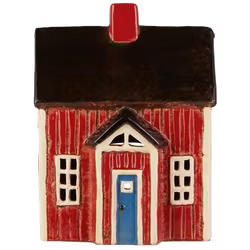 Ljuslykta hus rött