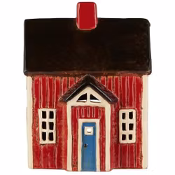 Ljuslykta hus rött