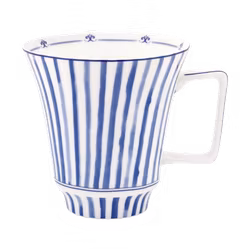 Mugg blåvit randig