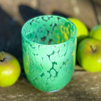 Glas ”Messy” grönt