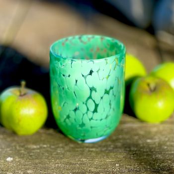Glas ”Messy” grönt