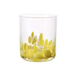 Glas gula prickar