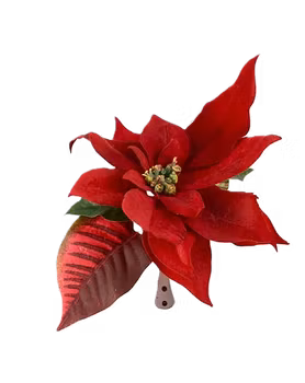 Röd julstjärna med clips