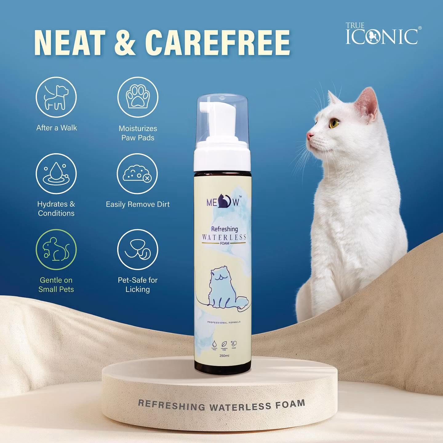 True Iconic MEOW Waterless Foam Bath Shampoo