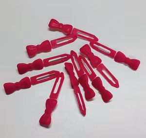 10 pack ceriserosa spännen 3,5 cm