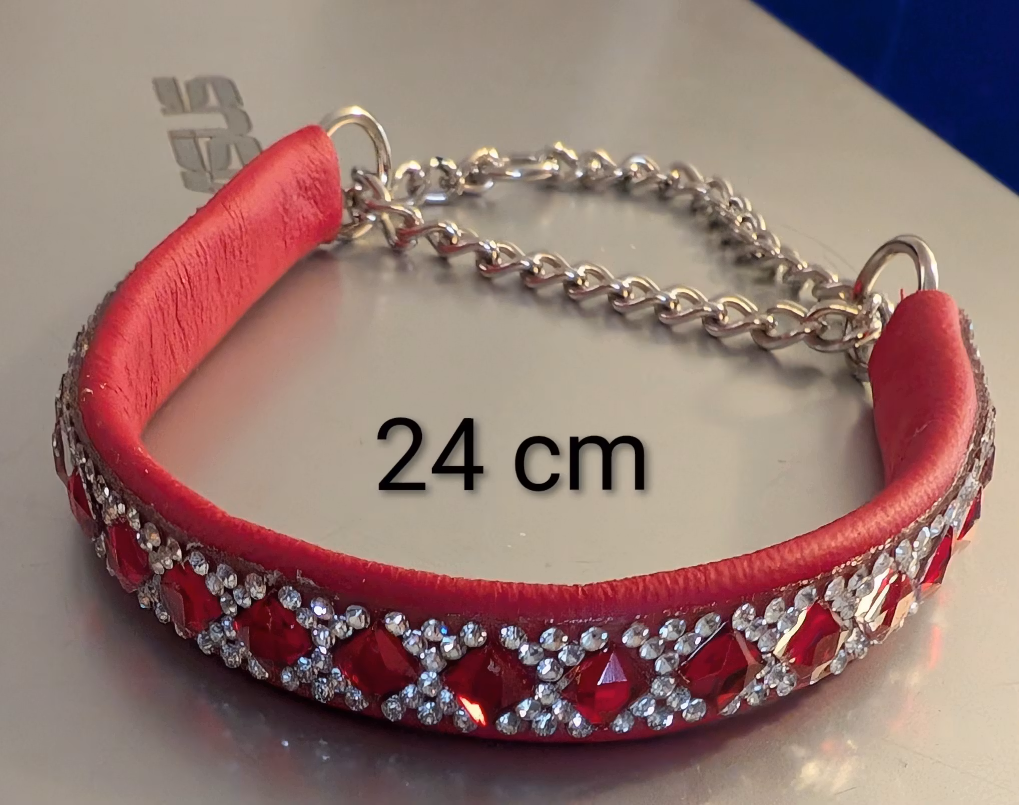 Halvstryp halsband med glitter