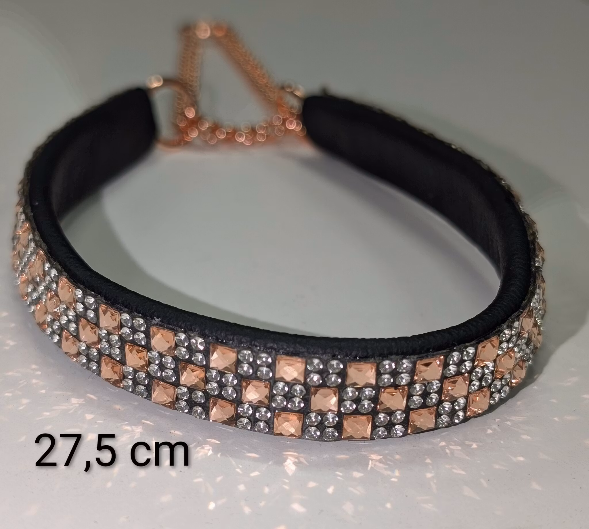 Halvstryp halsband med glitter