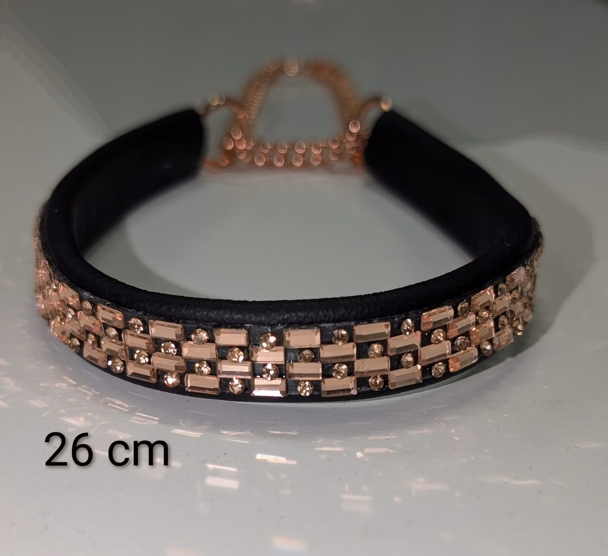 Halvstryp halsband med glitter