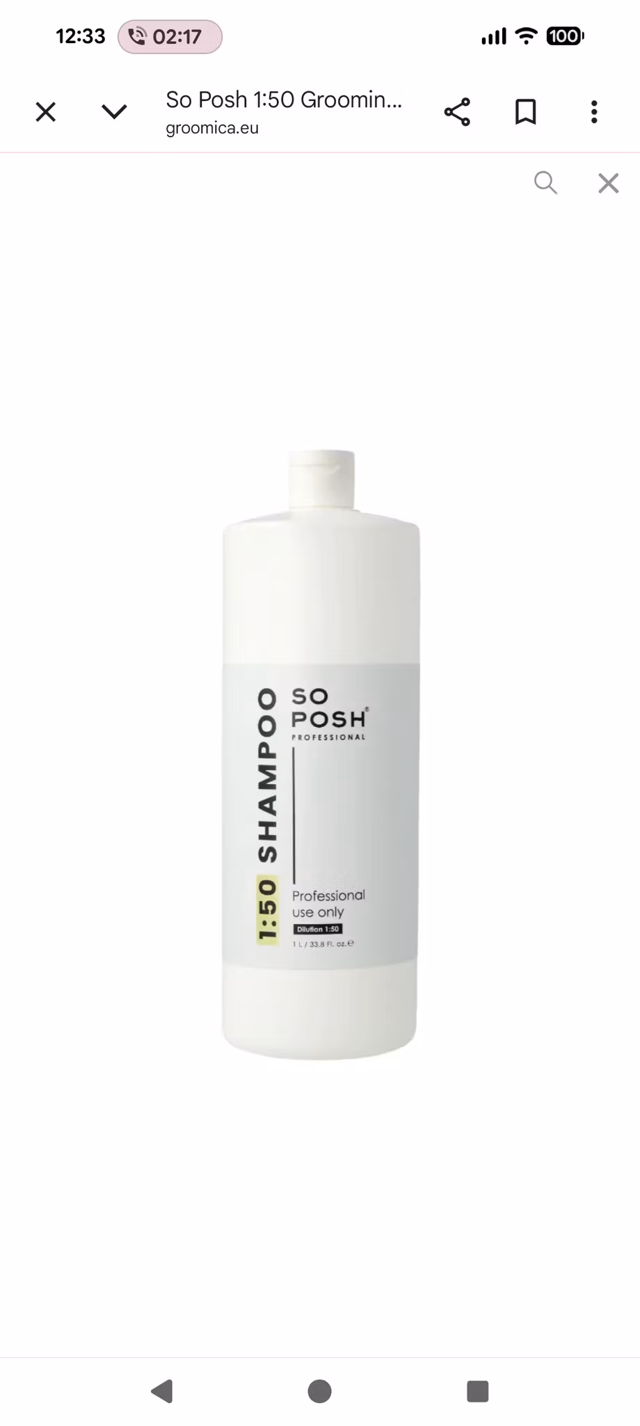 So Posh 1:50 Professional Shampoo