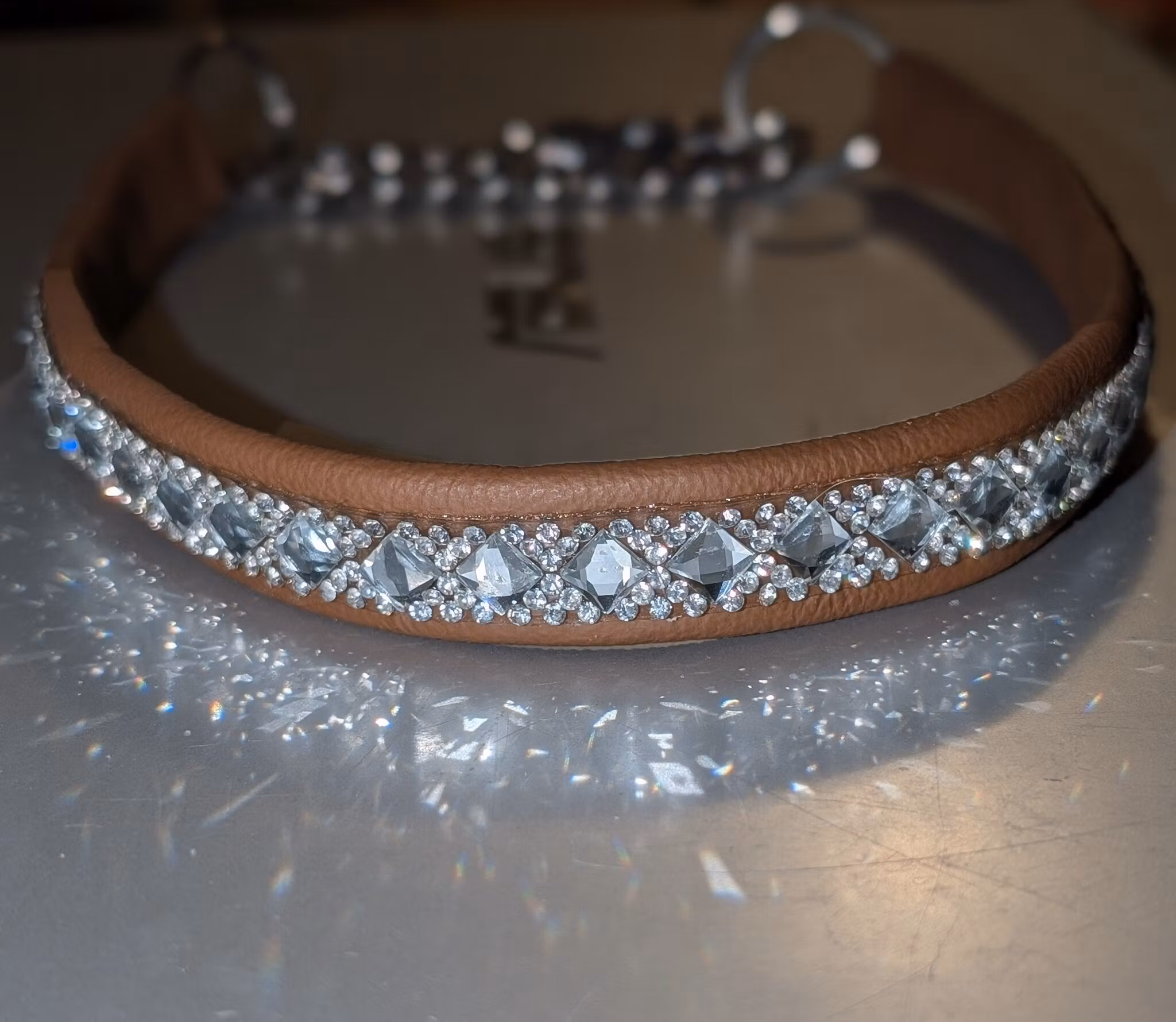 Glitterhalsband för mellanstora hundar