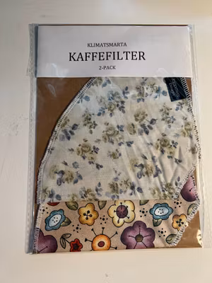 Kaffefilter 2-pack - Blommigt Beige