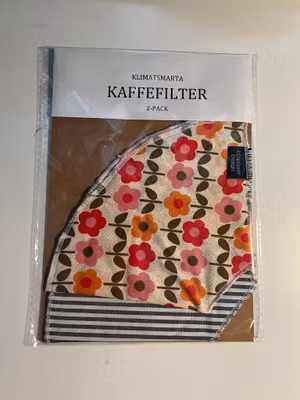 Kaffefilter 2-pack - Blomma/Randig