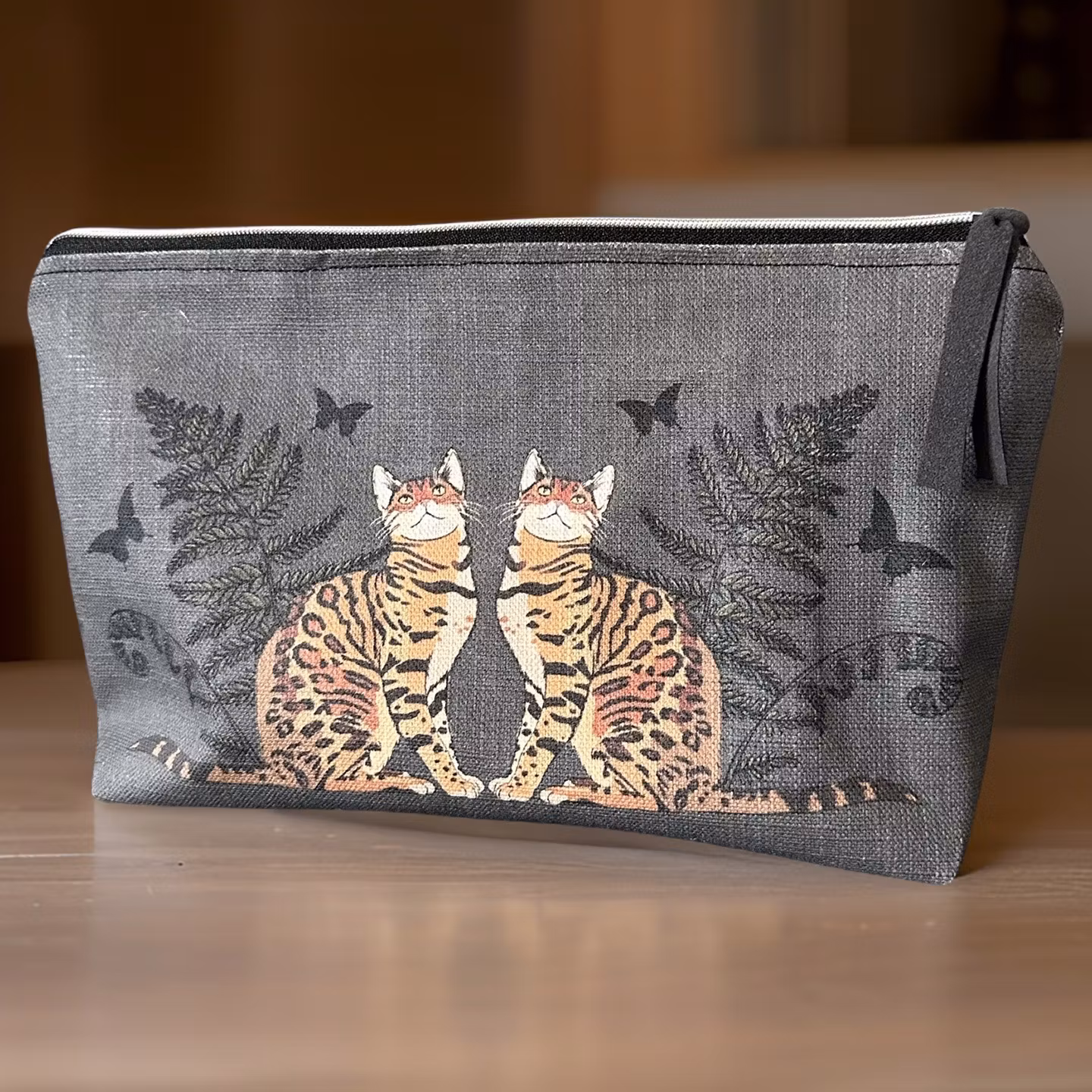 Necessär cats double silver (L)