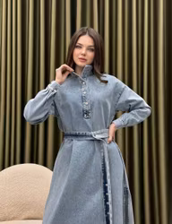 Polen denim klänning