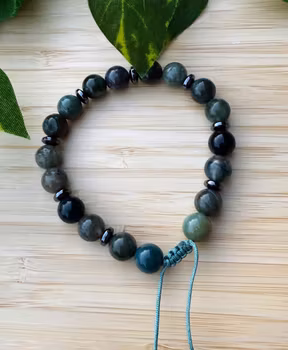 Grön jadestens armband (8mm)