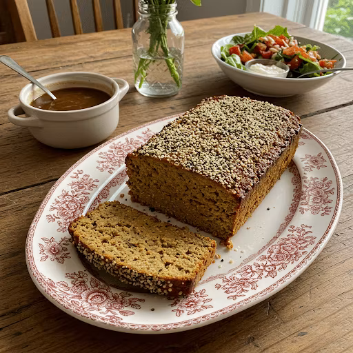Recept på Vegetarisk köttfärslimpa med hampafrön