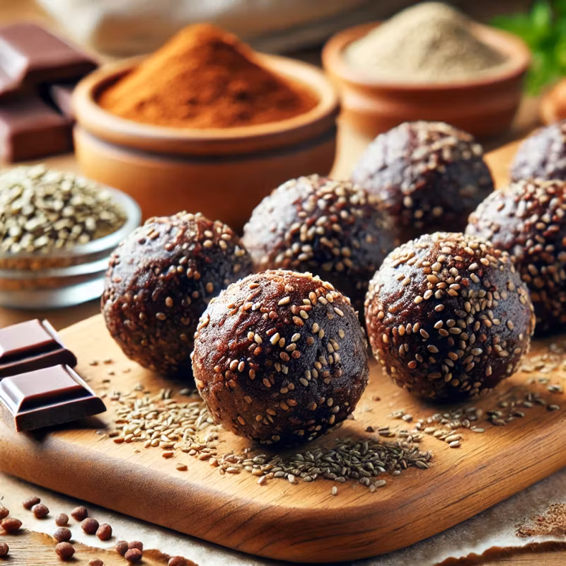 Recept på Energibollar med Hampafrön och Choklad
