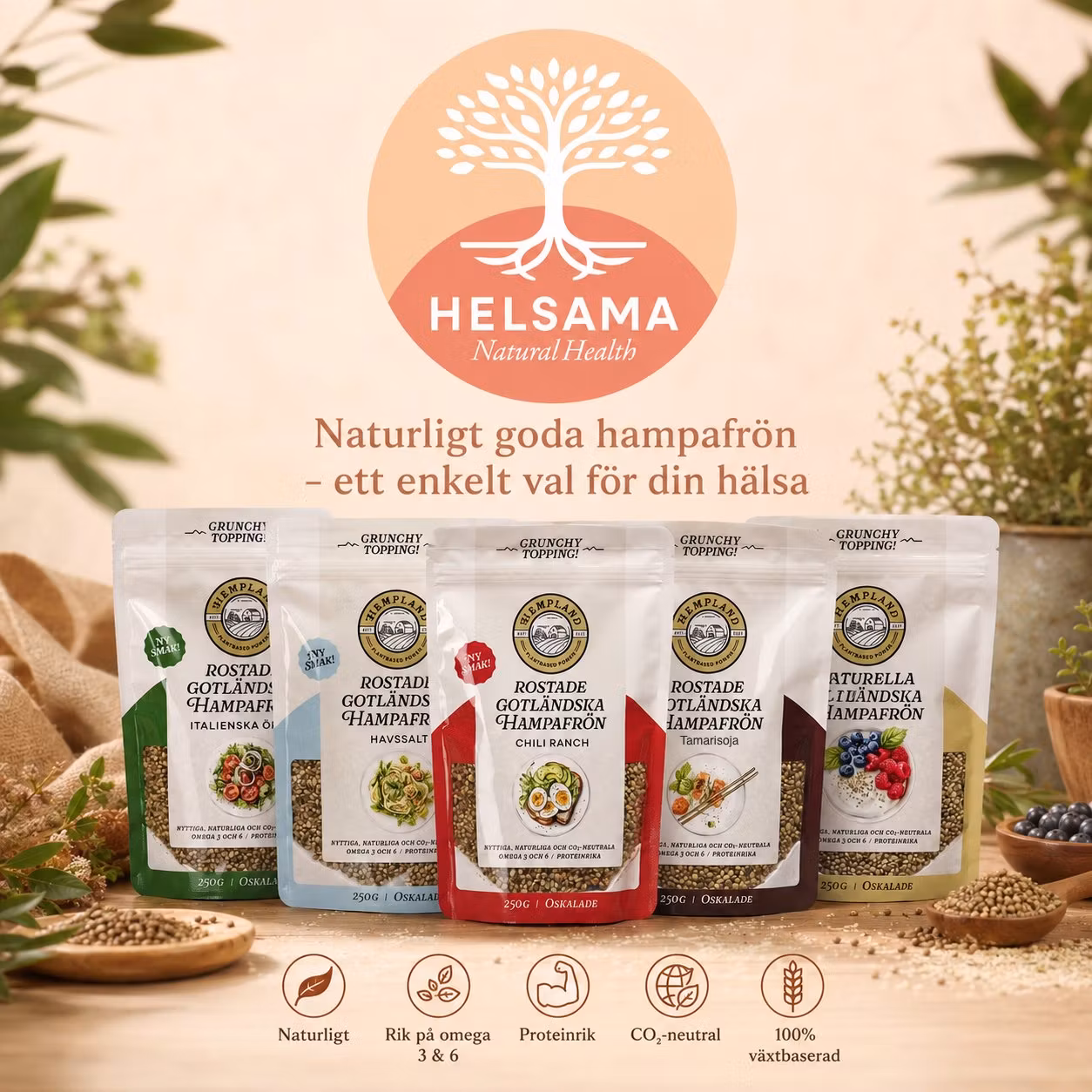 Hampafrö i fler kanaler – nu även hos Helsama