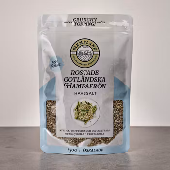 Rostade Gotländska Hampafrön - Havssalt (Oskalade)