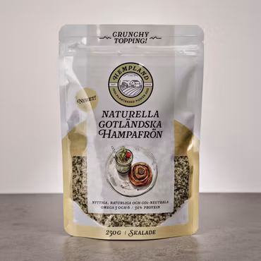 Rostade Gotländska Hampafrön - Naturella (Skalade)
