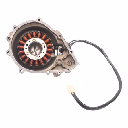 KAWASAKI ZX6R 2005 STATOR OG STATOR DEKSEL MED RIPER OG SKADE