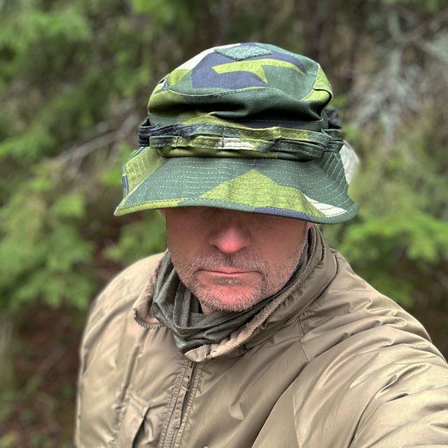 Model wearing a Floppy Hat M90 NCWR from TAC-UP GEAR