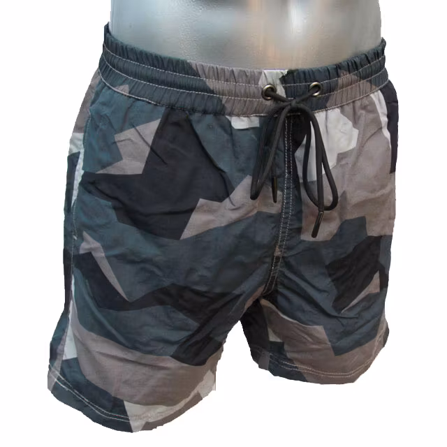 POSEIDON Swim Shorts M90 Grey seen from the side front on manequin