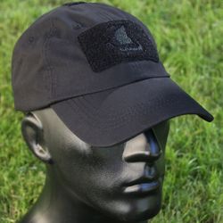 Tactical Baseball Cap Black with Viking ship