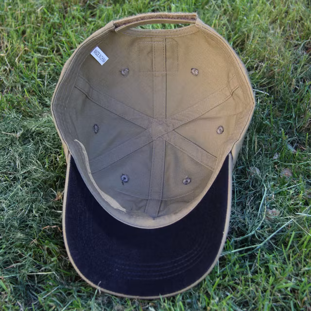 Inside the skull of a tactical Baseball Cap Coyote.