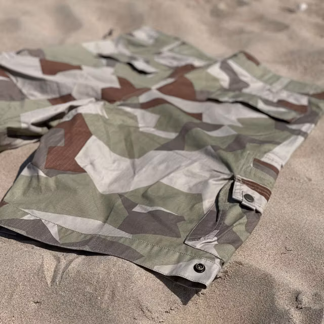 Closeup of a leg on a Camp Shorts M90K Desert