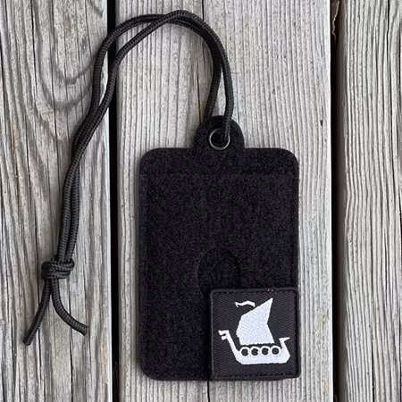 Hook & Loop Card Holder Black
