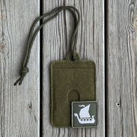 Card holder Hook and Loop Green